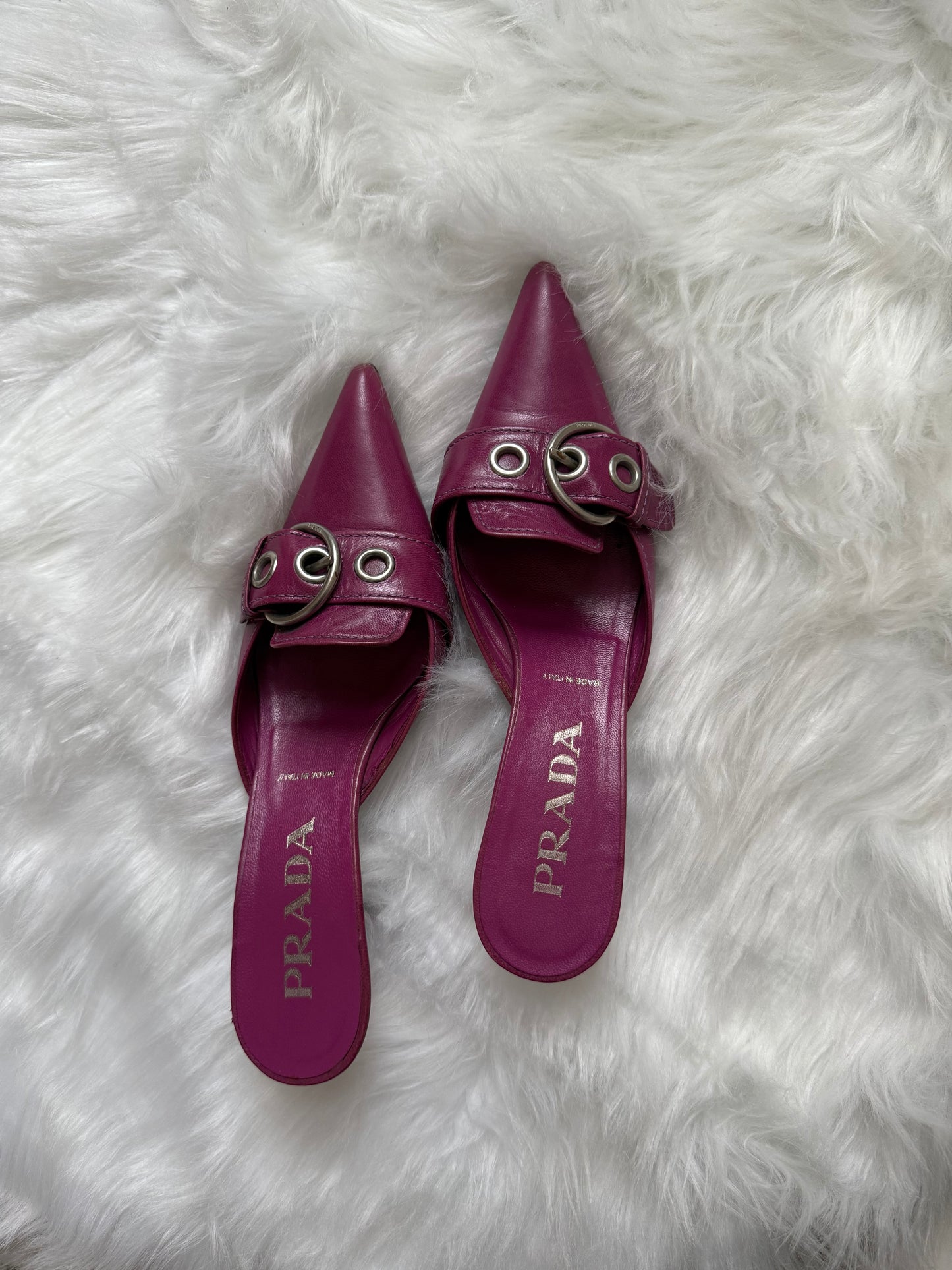 PRADA S/S 2002 SABOT VINTAGE CON FIBBIA