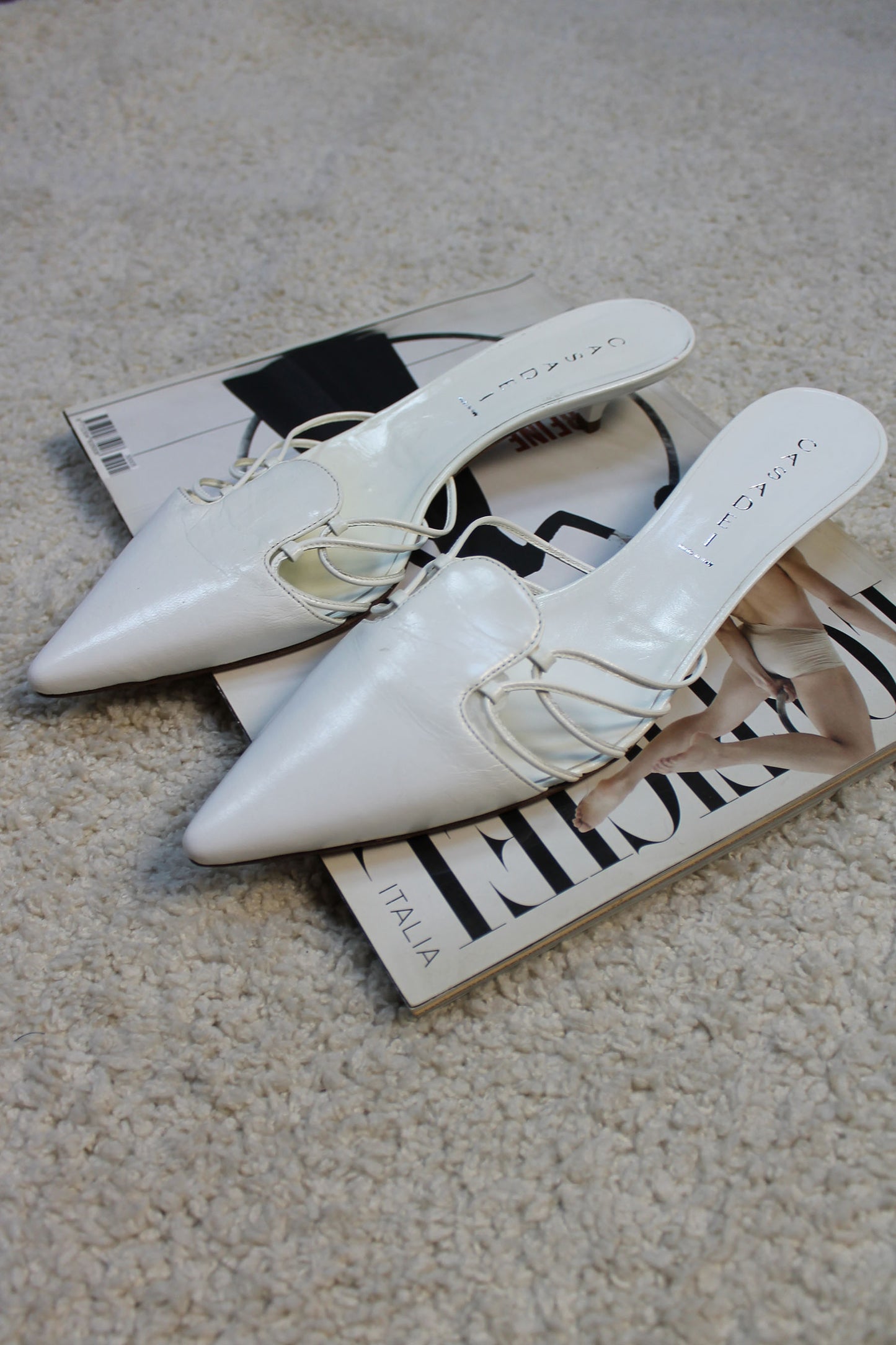 CASADEI VINTAGE MULES ANNI 2000 CON TACCO KITTEN - 38,5
