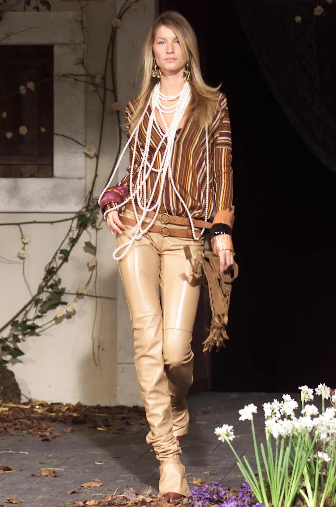 DOLCE & GABBANA BORSA VINTAGE CON FRANGE F/W 2001