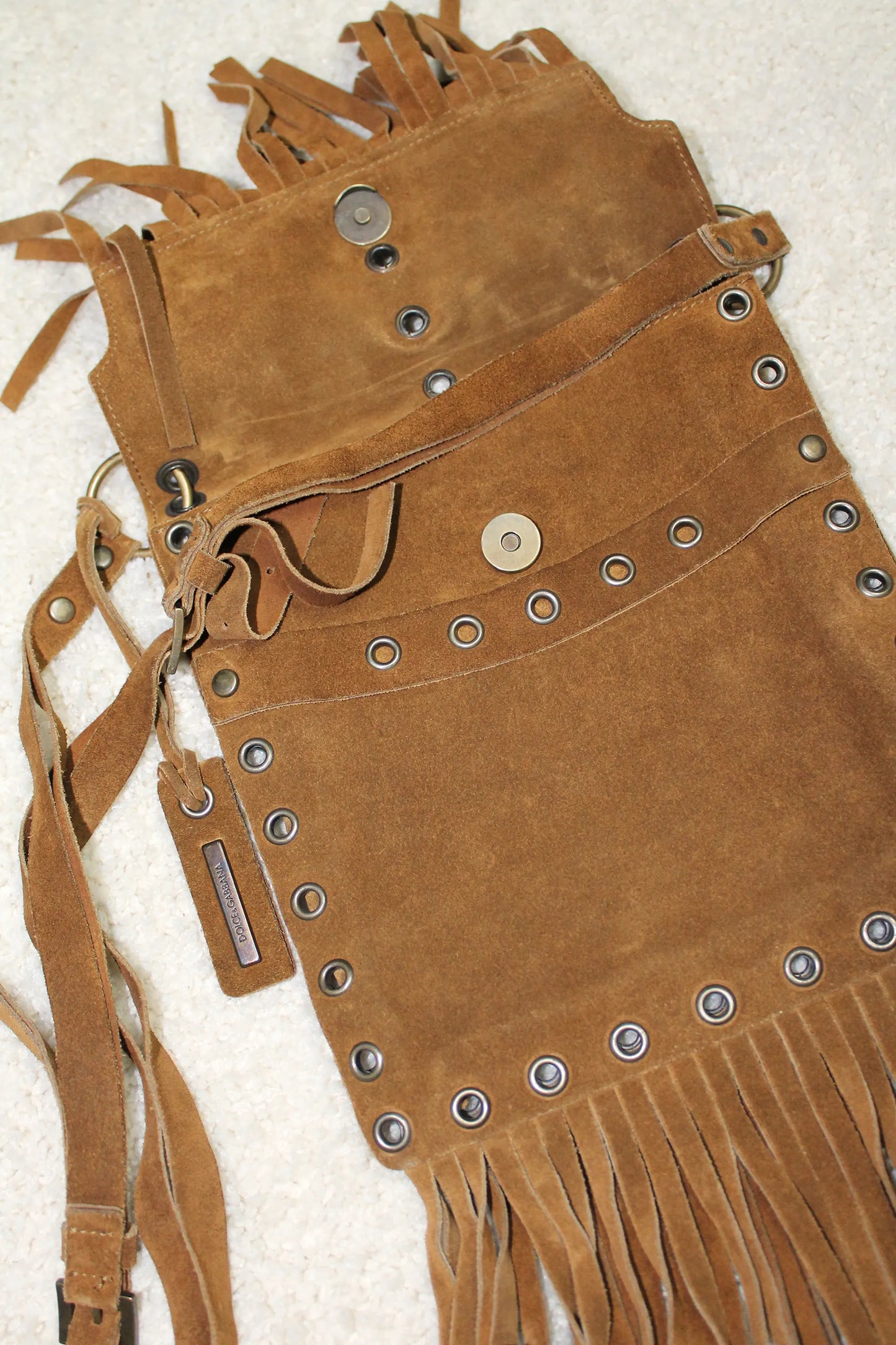 DOLCE & GABBANA BORSA VINTAGE CON FRANGE F/W 2001