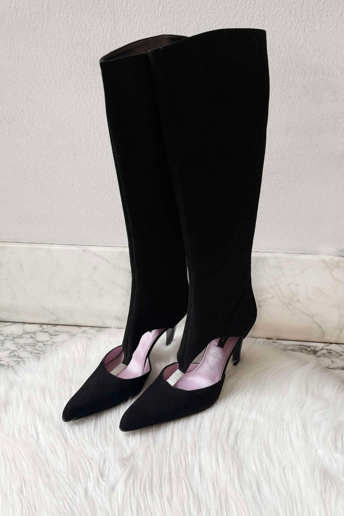 SERGIO ROSSI STIVALI CUT OUT VINTAGE 38,5 IT