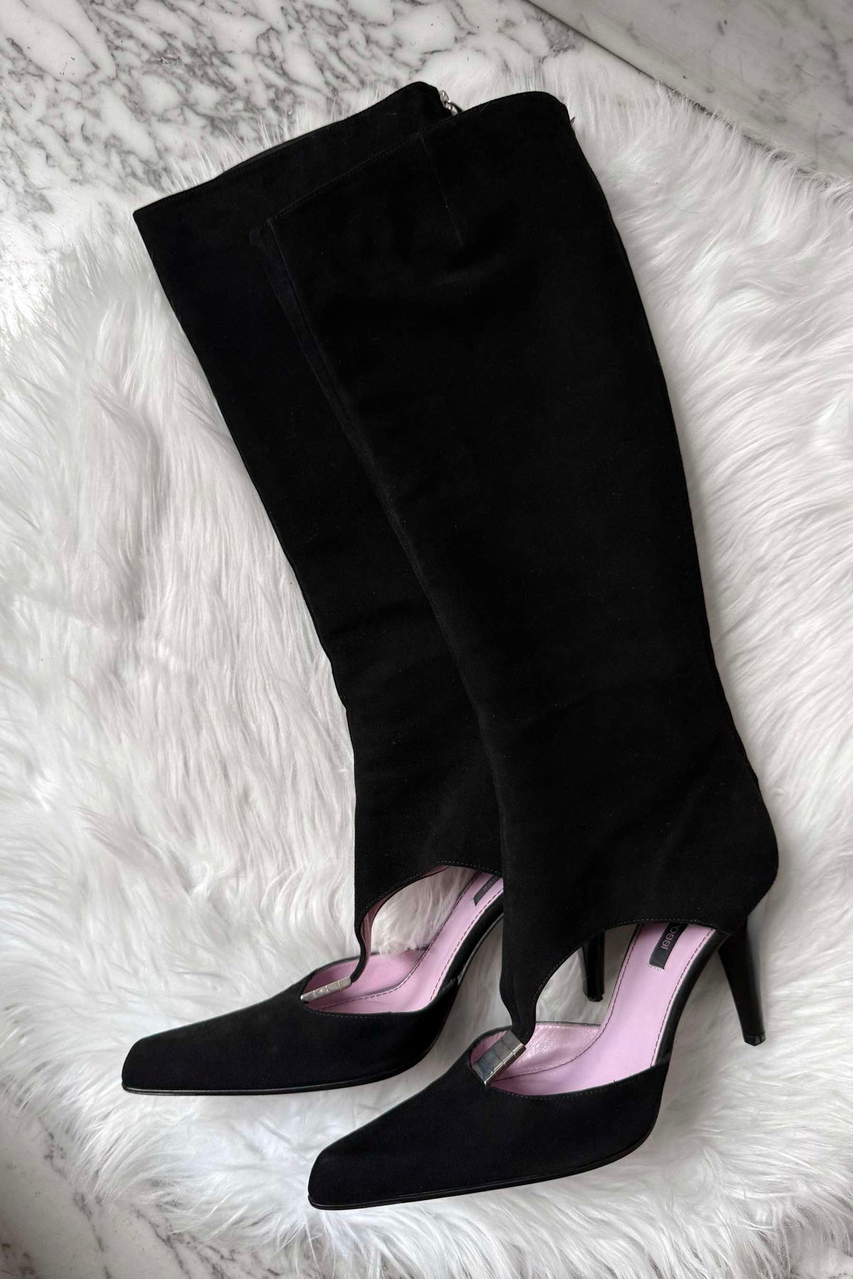 SERGIO ROSSI STIVALI CUT OUT VINTAGE 38,5 IT