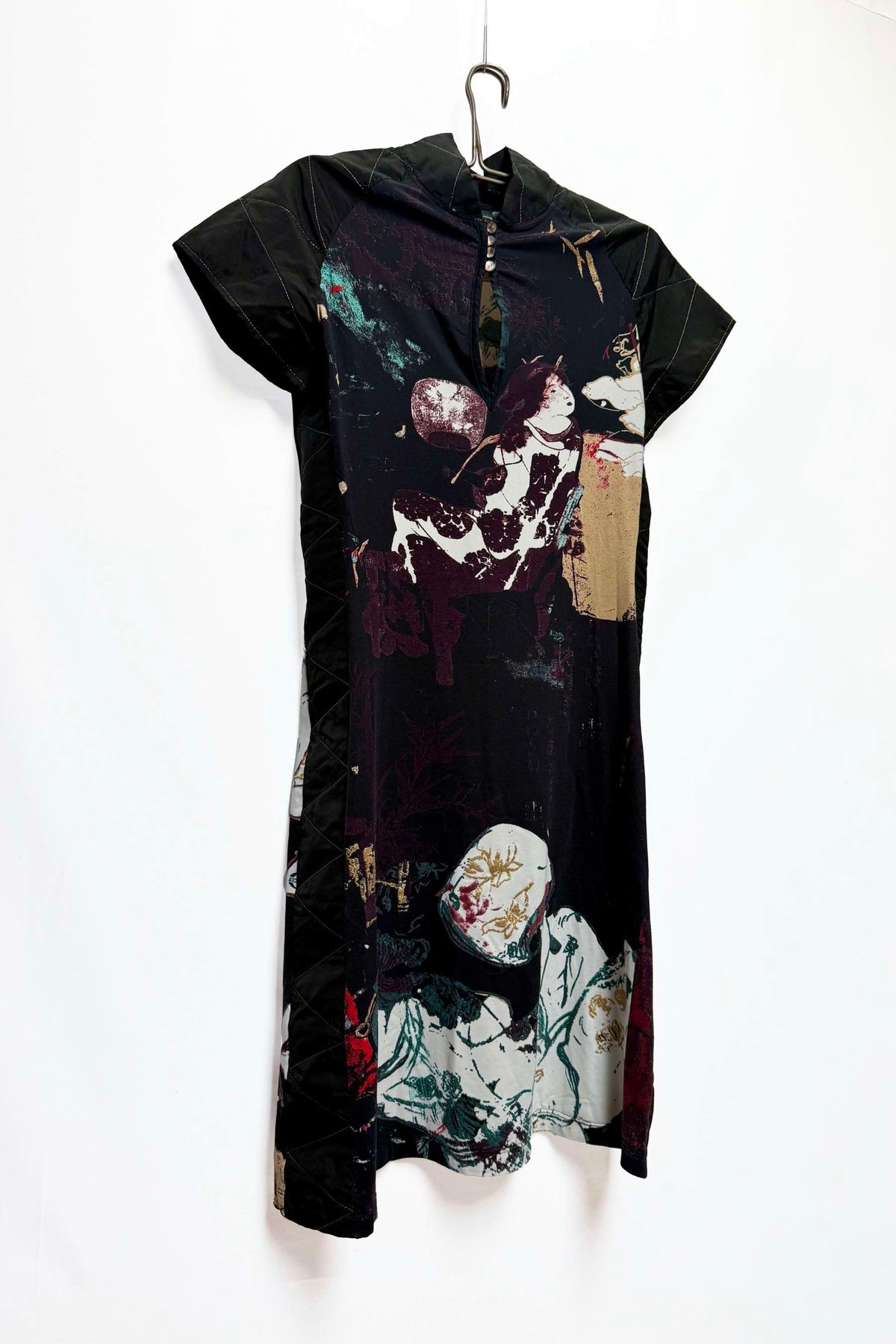 JUST CAVALLI ABITO QIPAO VINTAGE CON STAMPA GEISHA