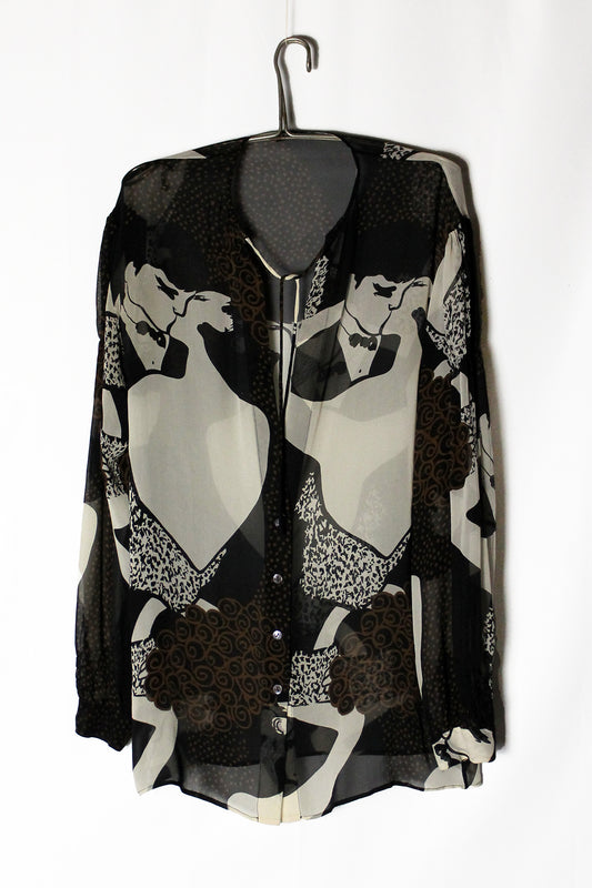 DOLCE & GABBANA CAMICIA VINTAGE "IL BACIO" F/W 2002