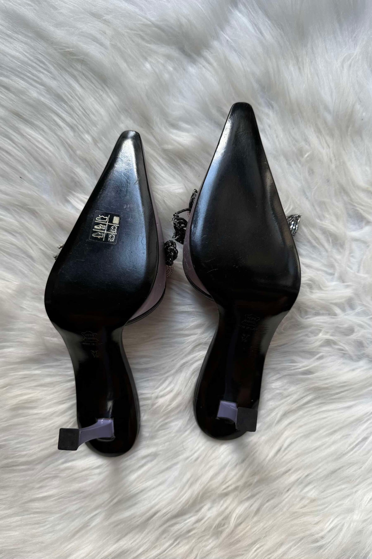 DIEGO DOLCINI VINTAGE Y2K SILK SATIN MULES