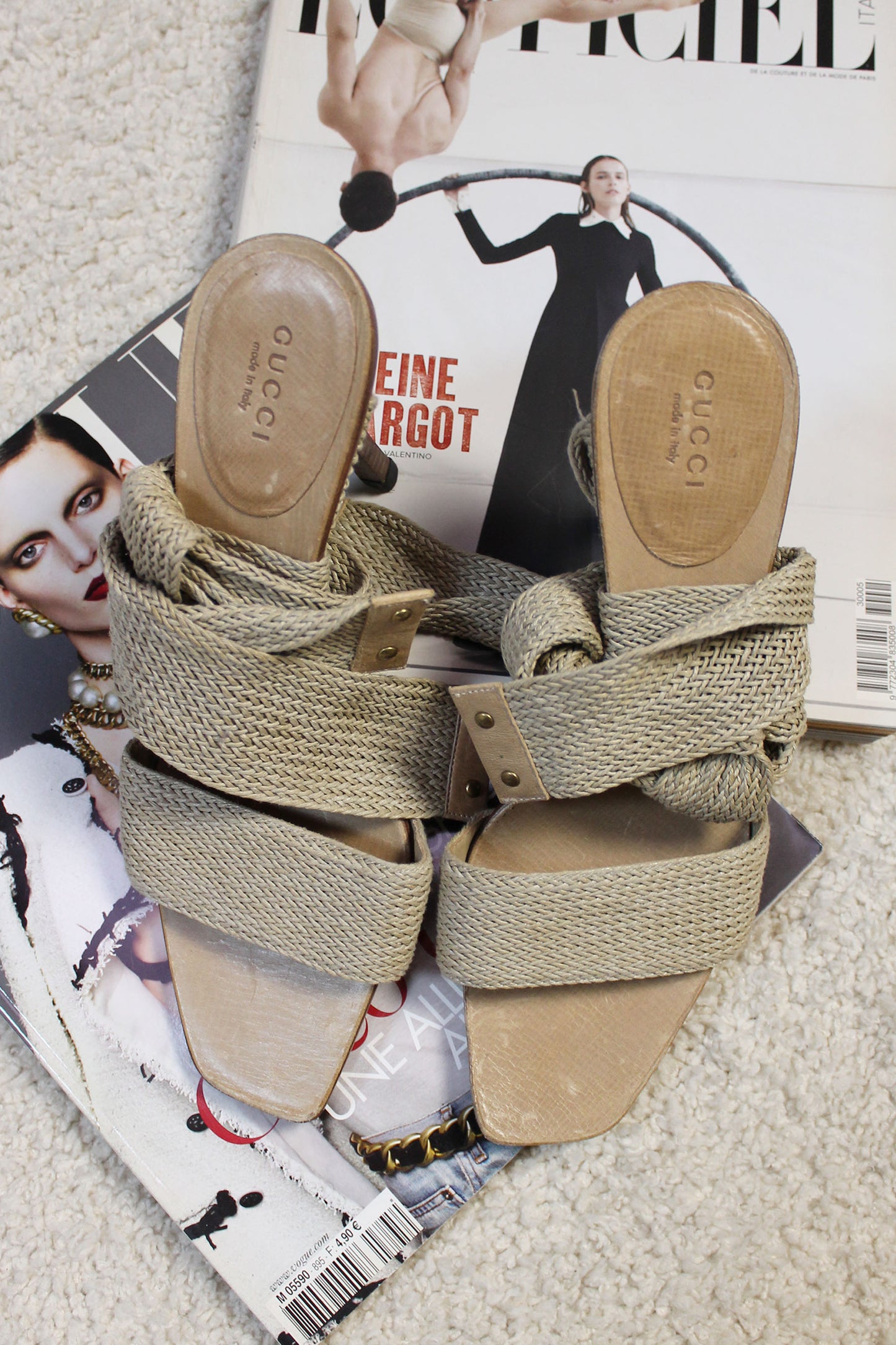 GUCCI BY TOM FORD ARCHIVE ANKLE WRAP SANDALS