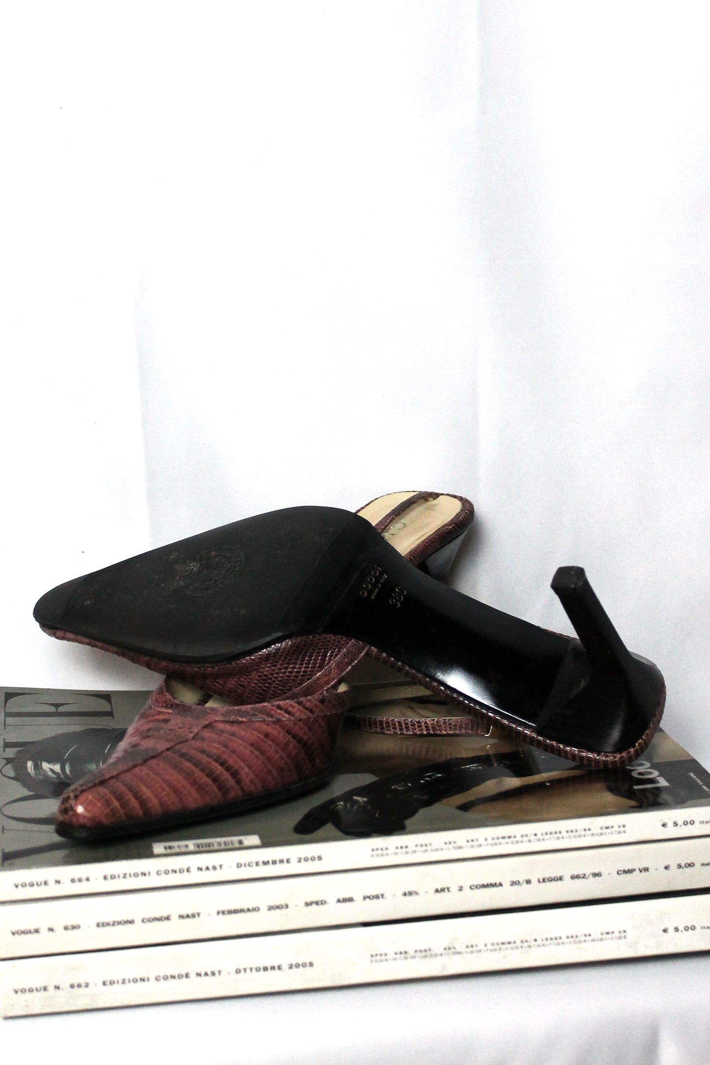 GUCCI VINTAGE MULE CON CINTURINO ALLA CAVIGLIA ANNI 2000S