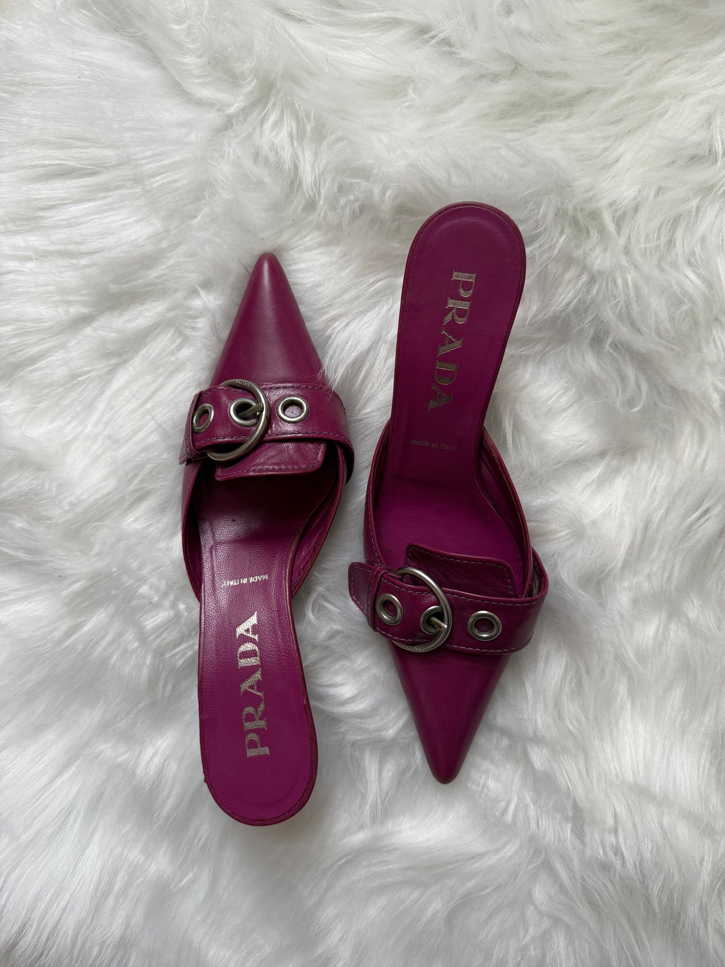 PRADA S/S 2002 SABOT VINTAGE CON FIBBIA