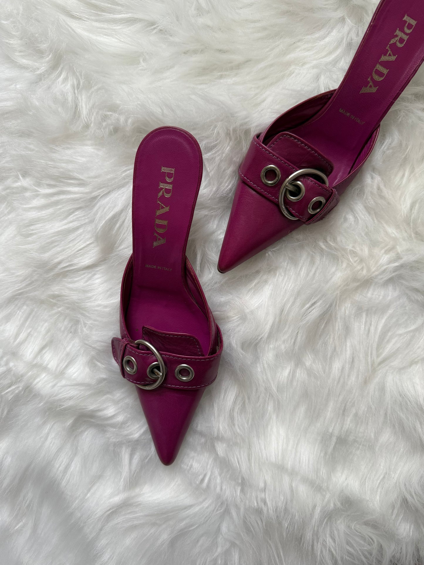 PRADA S/S 2002 SABOT VINTAGE CON FIBBIA