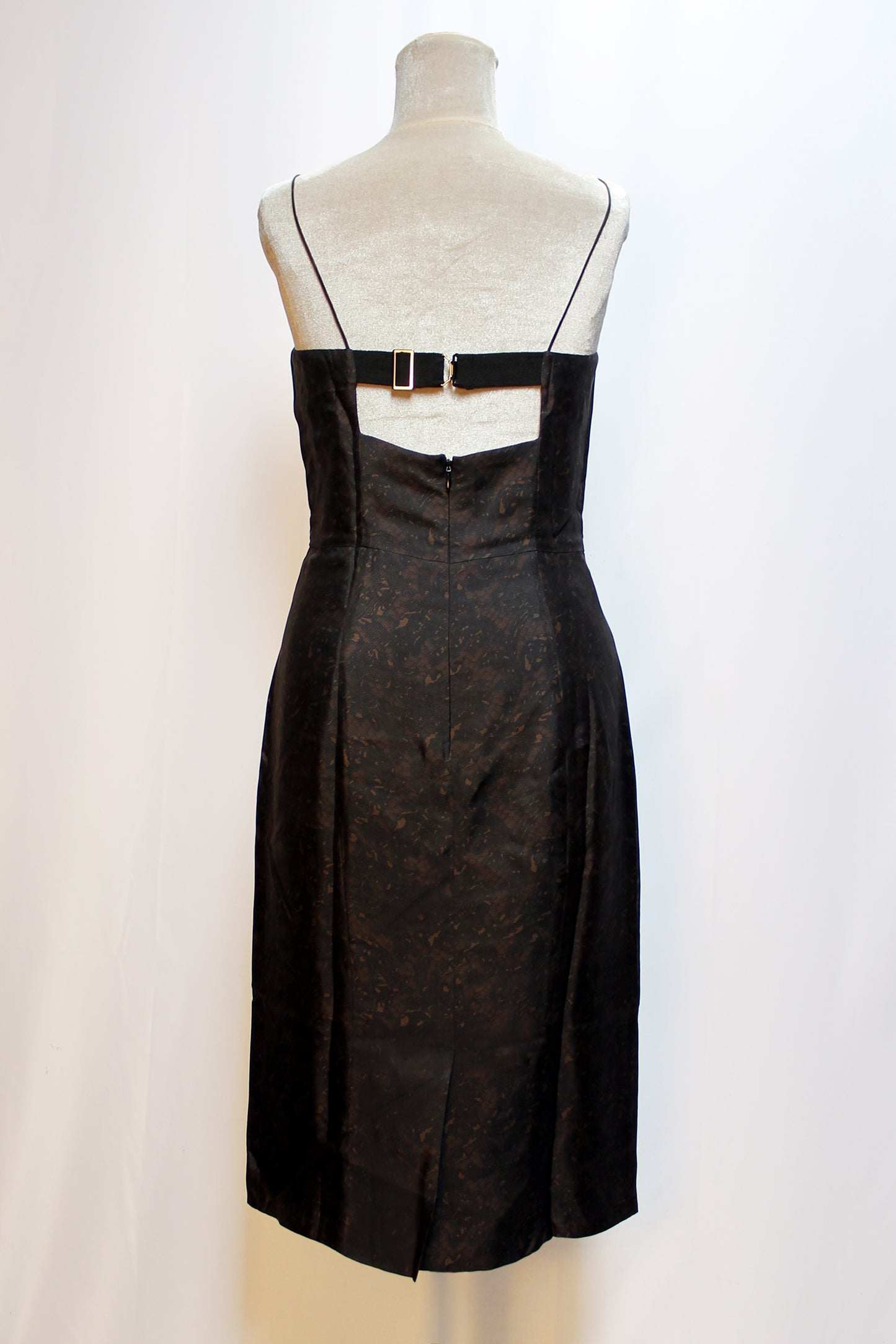 PRADA SILK SLIP DRESS WITH LACE PRINT F/W 2008