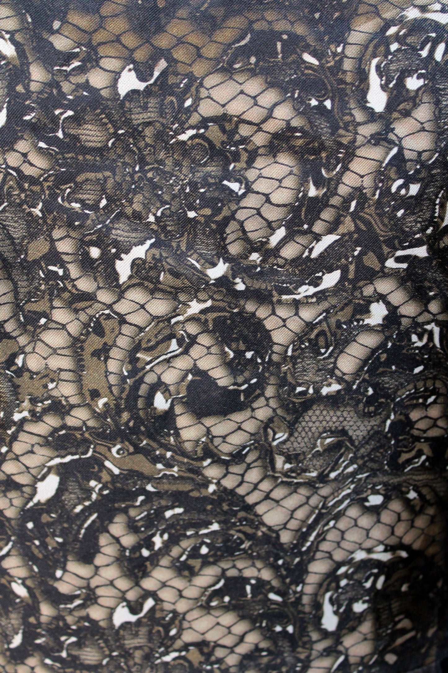 PRADA SILK SLIP DRESS WITH LACE PRINT F/W 2008