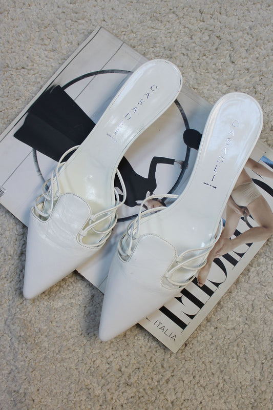 CASADEI VINTAGE MULES ANNI 2000 CON TACCO KITTEN - 38,5