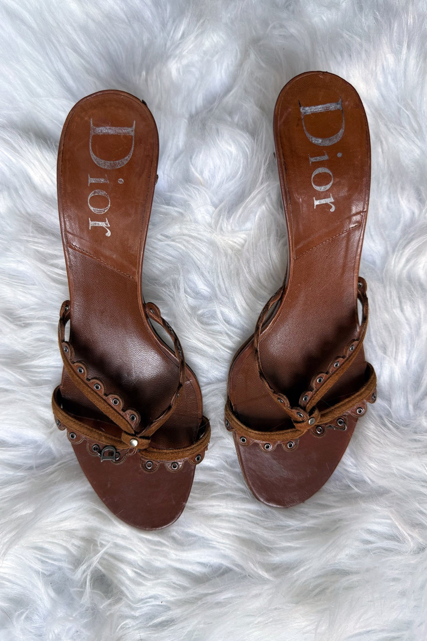 DIOR BY JOHN GALLIANO SANDALI VINTAGE Y2K CON CHARM  - 38