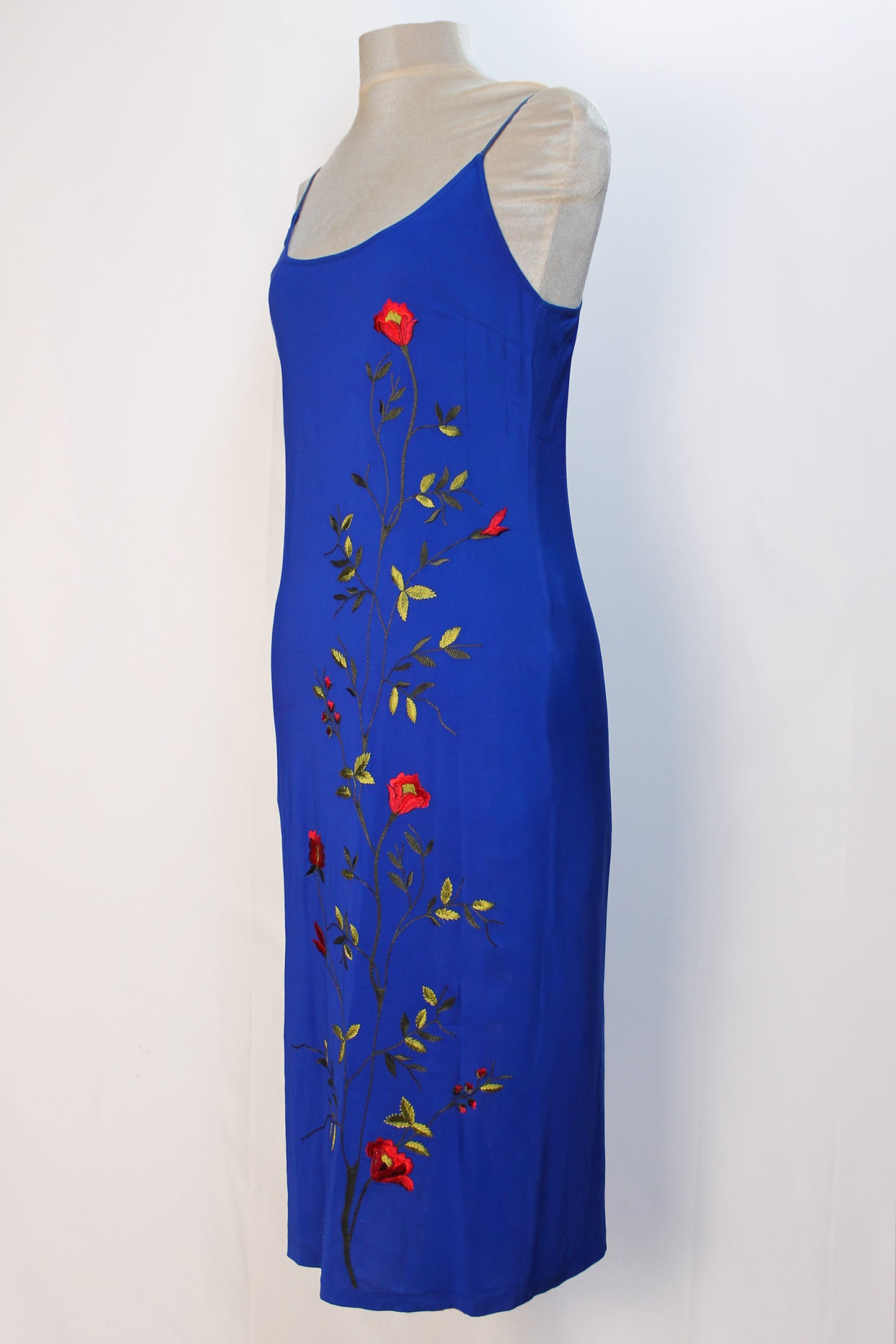 D&G VINTAGE 2000S SLIP DRESS WITH FLORAL EMBROIDERY