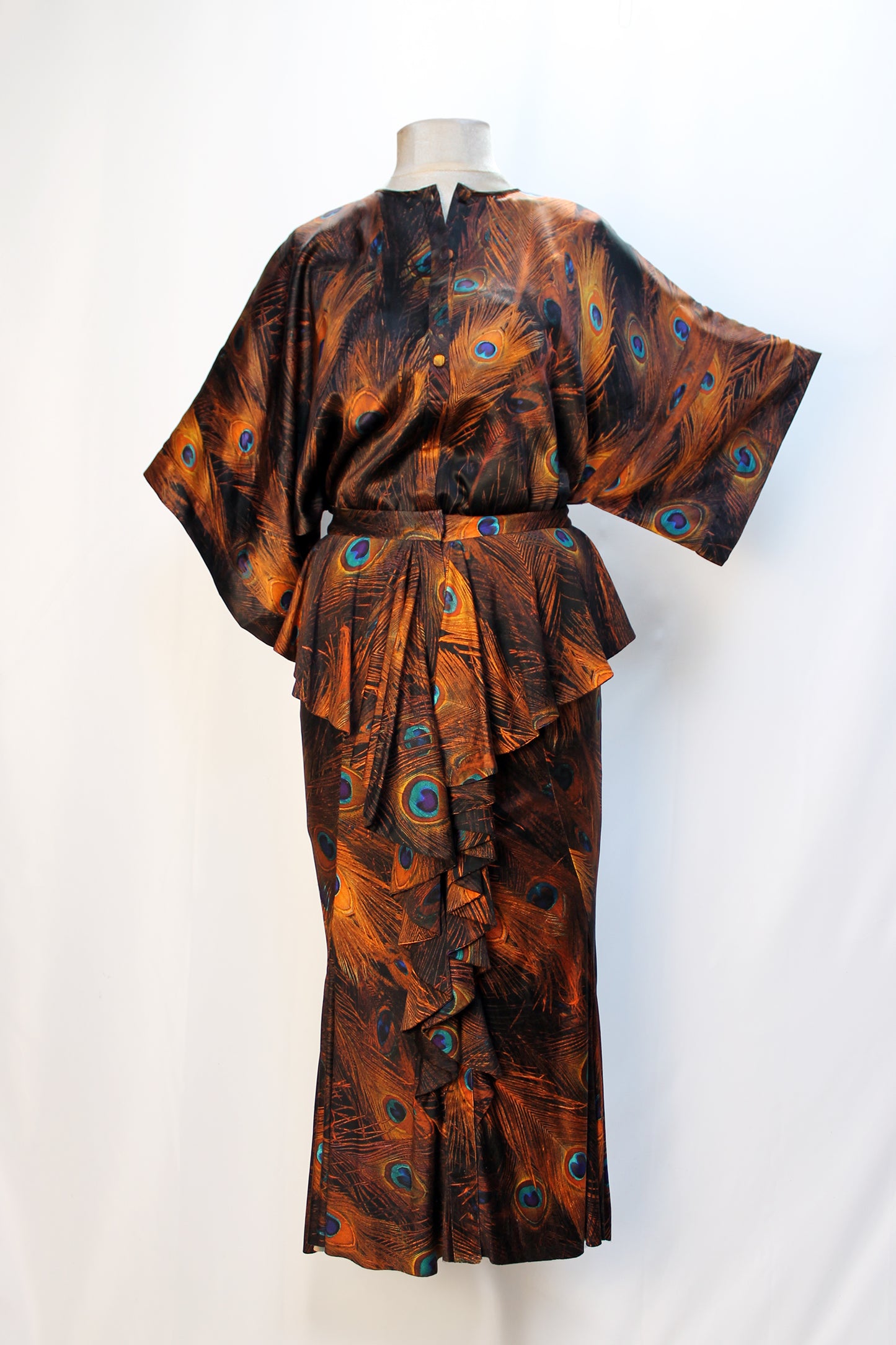 GIVENCHY SET RUNWAY BLUSA E GONNA IN SETA F/W 2015