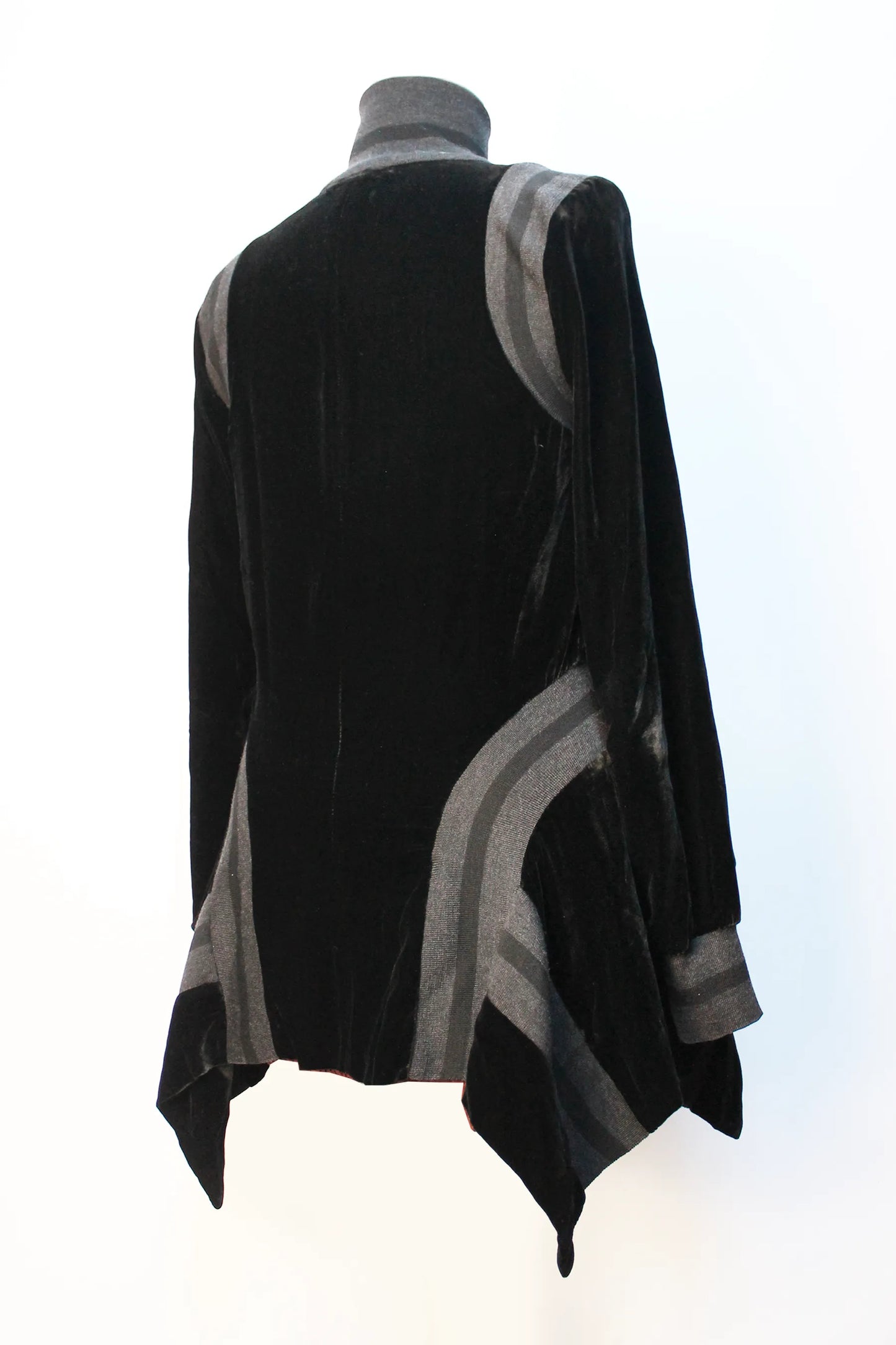 JEAN PAUL GAULTIER FELPA A PEPLO IN VELLUTO VINTAGE F/W 2003