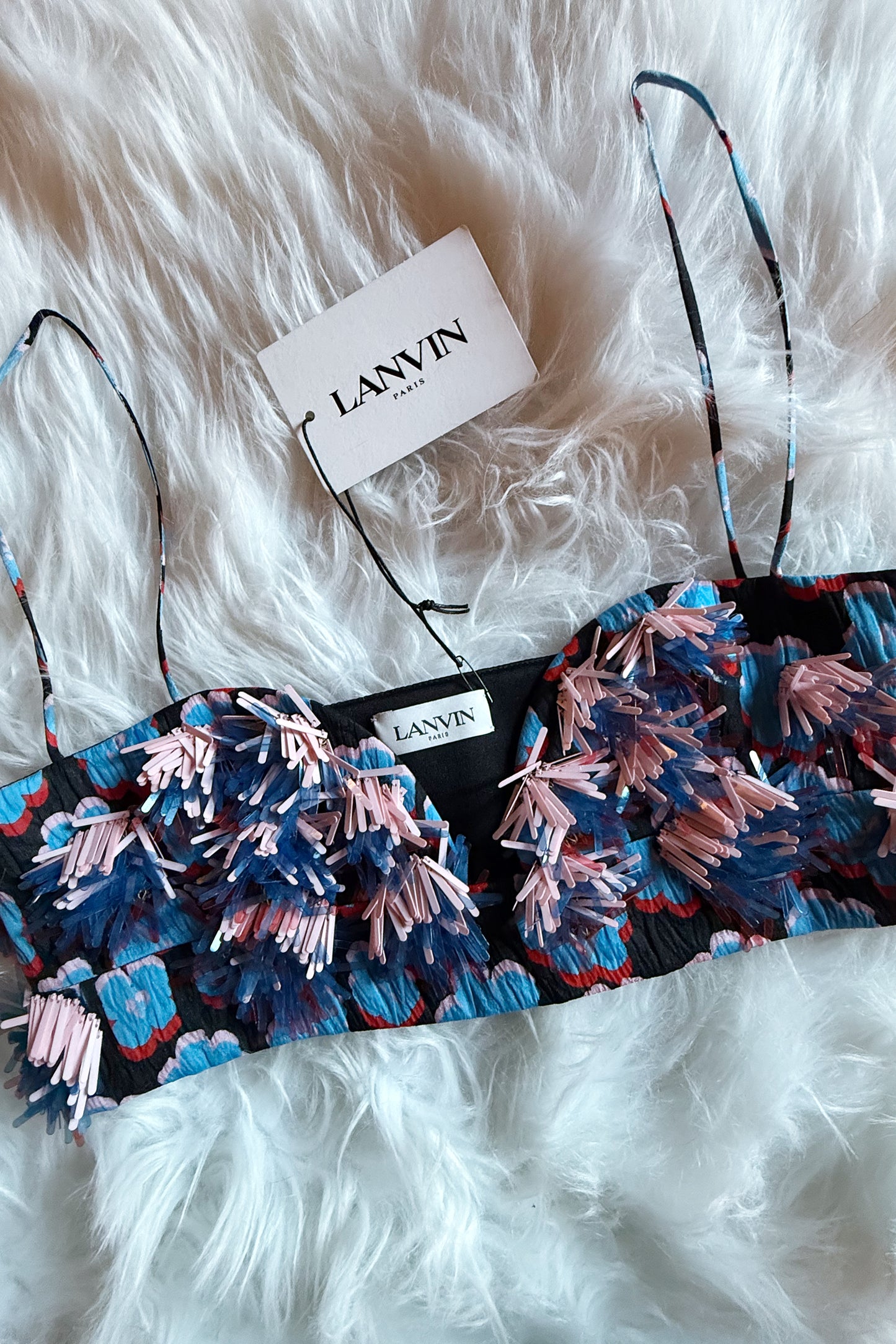 LANVIN SILK FLORAL TOP S/S 2022