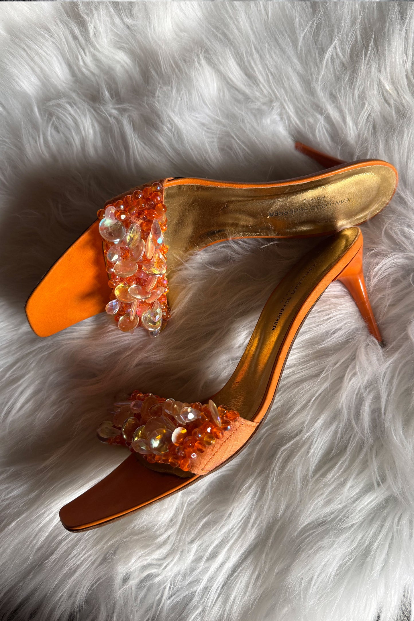 VINTAGE BEADED SANDALS - 40