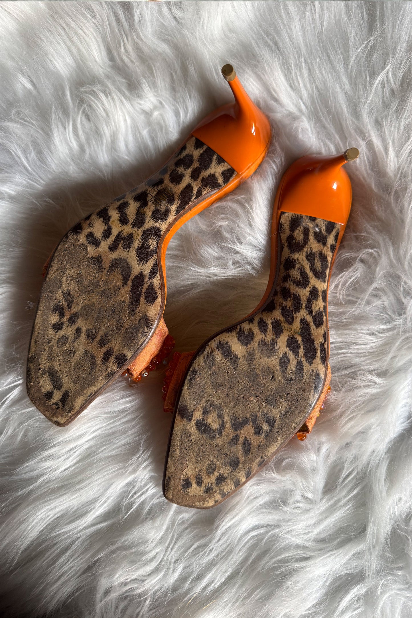VINTAGE BEADED SANDALS - 40