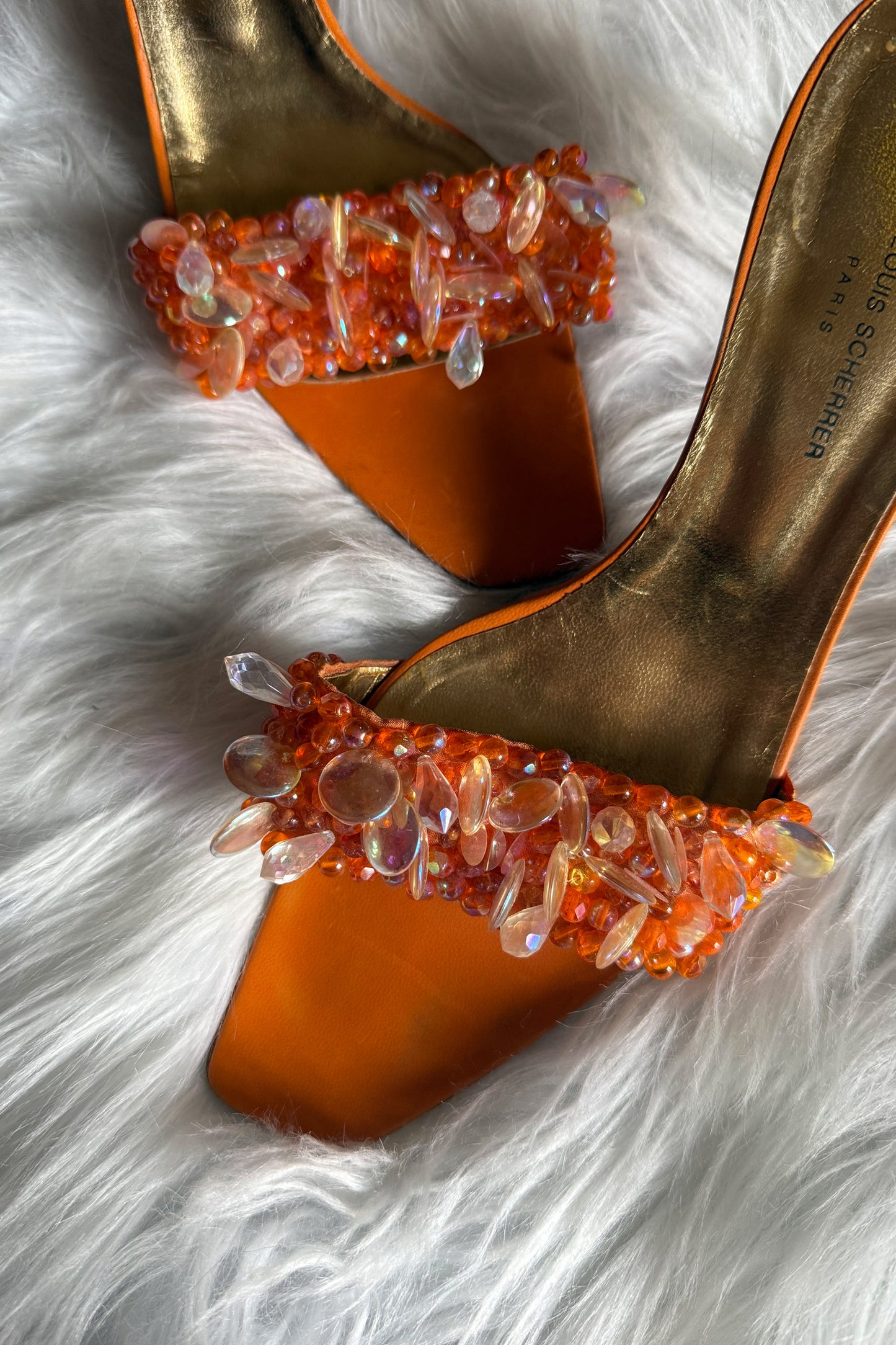 VINTAGE BEADED SANDALS - 40