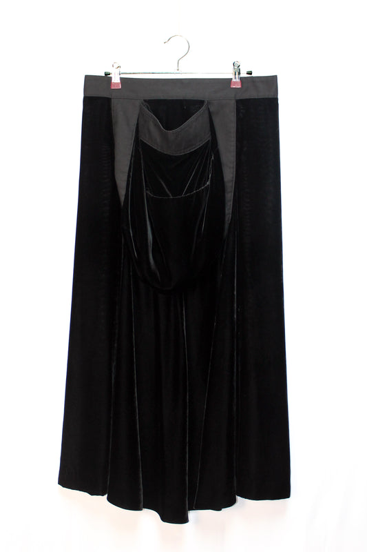 YOHJI YAMAMOTO S/S 2006 GONNA IN VELLUTO CON TASCONE